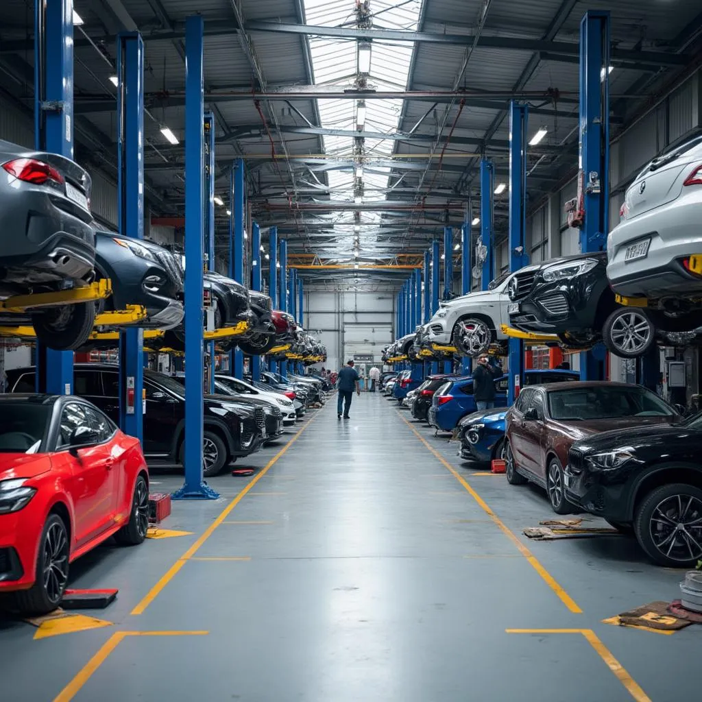 Veduta dell'officina principale di AutoExperts Milano